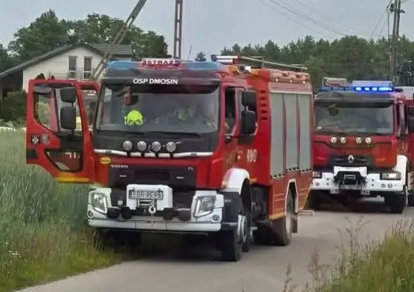 Pożar pozostałości roślinnych w Nadolnej – interwencja strażaków