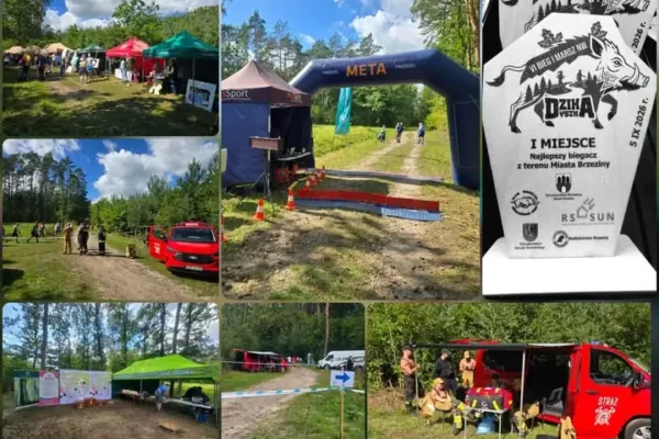 OSP Brzeziny zabezpieczało bieg Dzika Dyszka – impreza przebiegła spokojnie