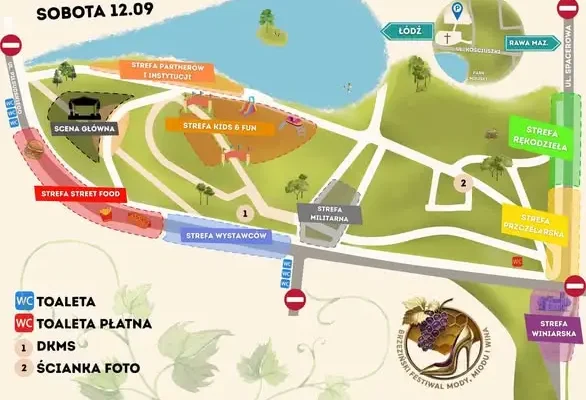 Mapa Brzezińskiego Festiwalu Mody, Miodu i Wina oraz Dożynek już dostępna
