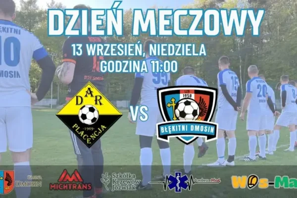 Błękitni Dmosin zagrają w niedzielę z Dar Placencja w Serie A