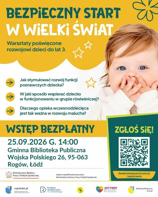 Bezpłatne warsztaty dla rodziców małych dzieci w Rogowie – już 25 września