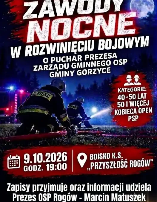 Międzynarodowe Zawody Sportowo-Pożarnicze w Rogowie – zapisy do 4 października