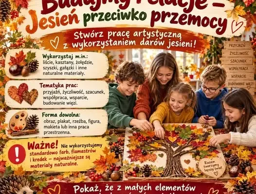 Konkurs artystyczny „Budujmy relacje – Jesień przeciwko przemocy” w SP 2 Rogów