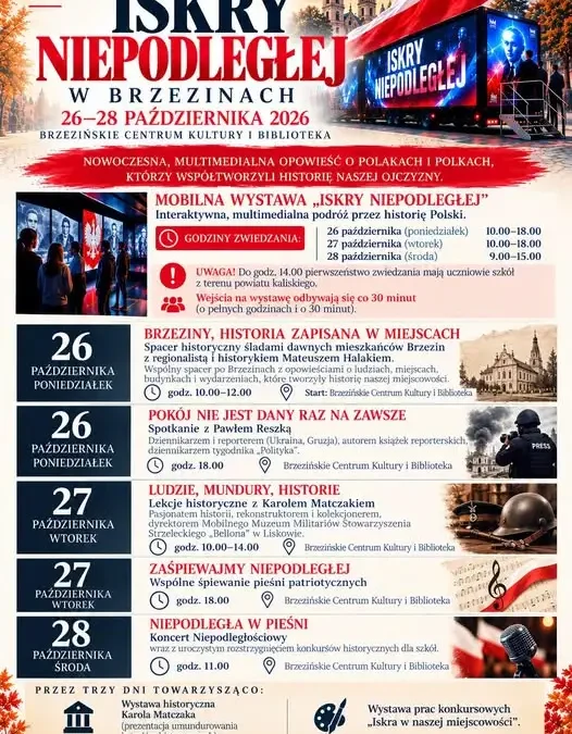 Iskry Niepodległej w Brzezinach – trzydniowe święto historii i wspólnego śpiewania