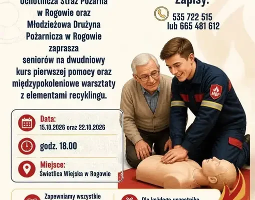 Rogów: Strażacy z OSP zdobyli grant i zapraszają seniorów na bezpłatne warsztaty