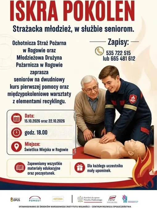 Rogów: Strażacy z OSP zdobyli grant i zapraszają seniorów na bezpłatne warsztaty