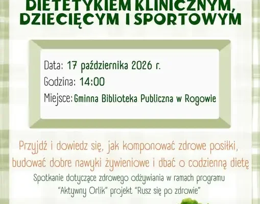Spotkanie z dietetykiem w Rogowie – już w sobotę!