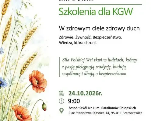 Konferencje „W zdrowym ciele zdrowy duch” dla KGW – ruszają zapisy