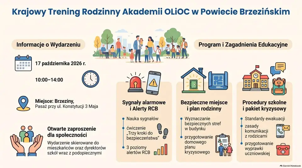 Bezpłatny trening bezpieczeństwa dla rodzin w Brzezinach – już 17 października