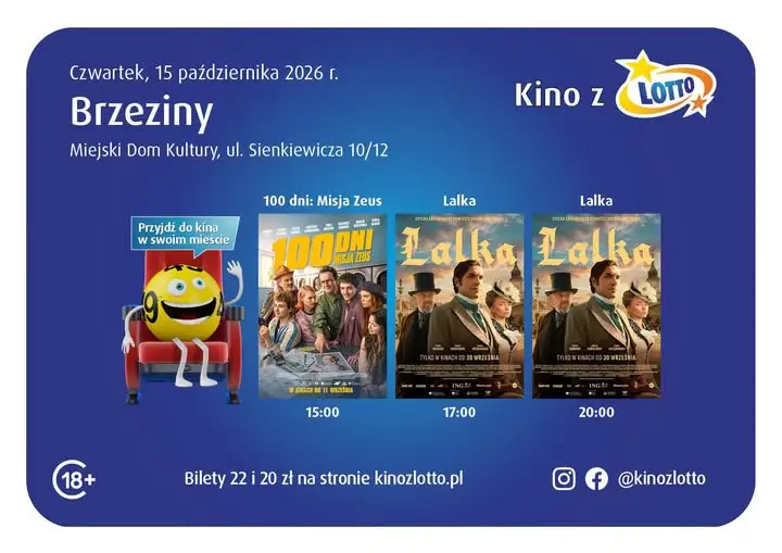 Kino Objazdowe zawita do Brzezin. Sprawdź repertuar na dziś
