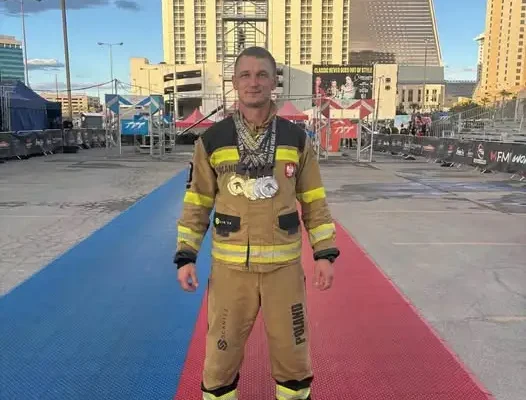 Strażak z Drawska Pomorskiego mistrzem świata w Firefighter Combat Challenge