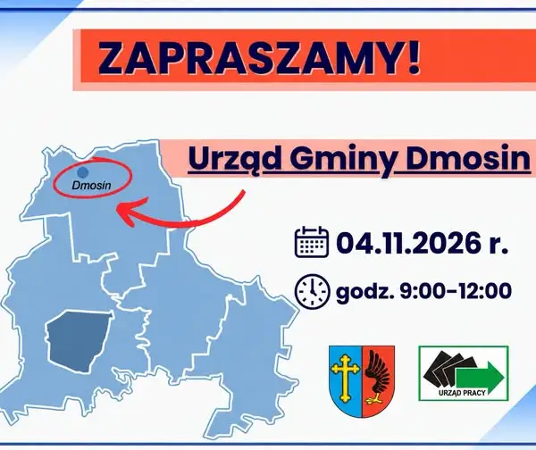 Dyżur Powiatowego Urzędu Pracy w Gminie Dmosin – 4 listopada 2026