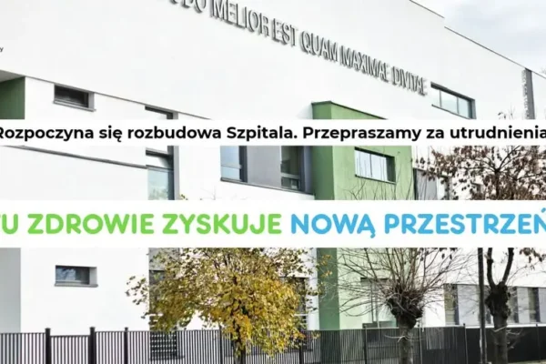 Rozbudowa szpitala w Brzezinach: zmiany w parkingu i wejściu od listopada