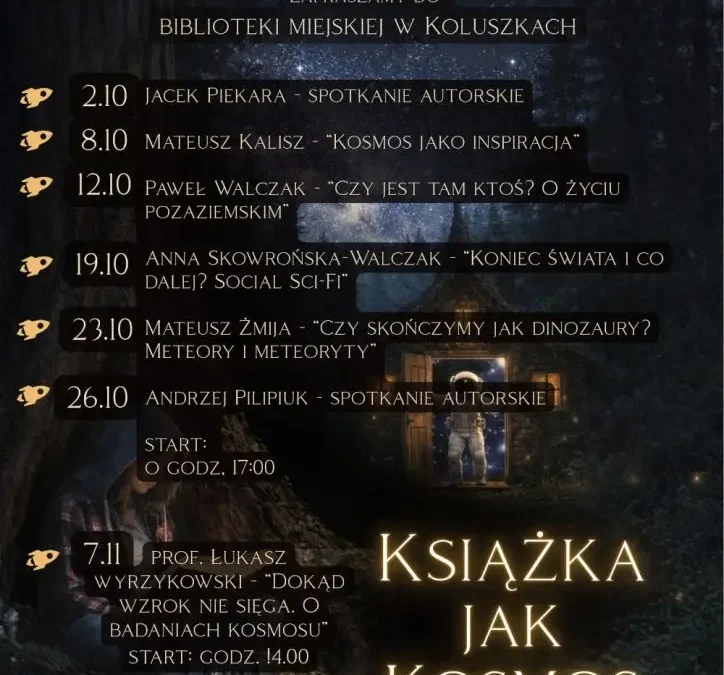 Kosmiczne spotkania w bibliotece w Koluszkach – projekt „Książka jak kosmos”
