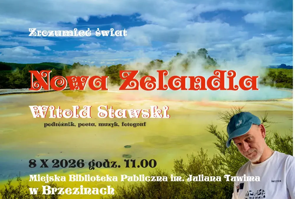 Brzeziny: spotkanie z podróżnikiem i poetą Witoldem Stawskim w bibliotece